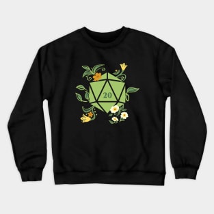 Polyhedral D20 Dice Plants Flowers and Succulents Lovers Crewneck Sweatshirt